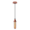 Rose Gold Ceiling Pendant Light | Vintage Industrial Hanging Lamp Fixture | E27, Wire Cage | High-Quality Metal Construction