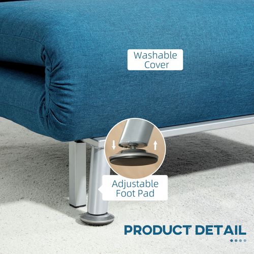 HOMCOM Single Folding 5 Position Convertible Sleeper Chair Sofa Bed