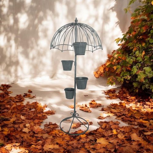 130CM GREY METAL GARDEN PLANTER