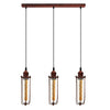 Vintage Industrial Rustic Red Pendant Light Cage Lamp - High Quality Metal, Long Wire - E27 Base