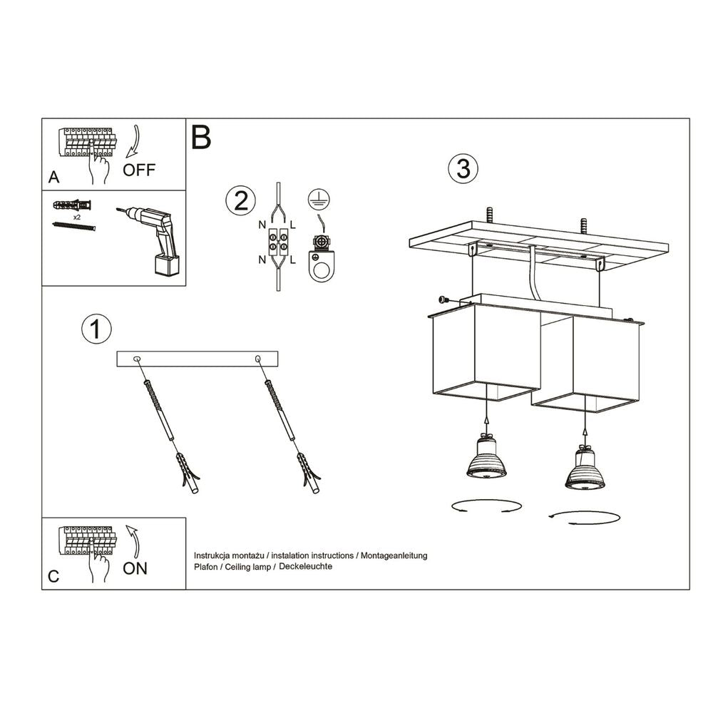 Modern Aluminum Quad Ceiling Lamp - High-Quality GU10 Design for Any Room Décor!