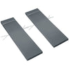 Set of 2 Lounger Cushions Deep Seat Patio Cushions with Ties Dark Grey