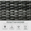 Outsunny 8 Pieces Patio Rattan Sofa Set Garden Furniture Set for Outdoor Grey