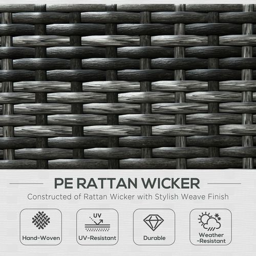 Outsunny 8 Pieces Patio Rattan Sofa Set Garden Furniture Set for Outdoor Grey