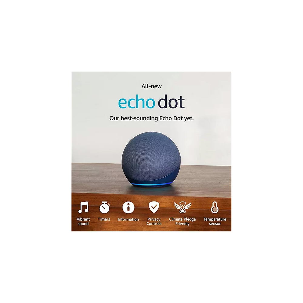 2022 AMZ ECHO DOT 5TH GEN - Best Quality Smart Speaker with Alexa - Clearer Sound & Smart Home Control