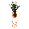 90cm Copper Planter with Artificial Yukka Plant