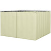 Outsunny 4-Panel Gazebo Curtain - 3x3m, Replacement, Sidewalls