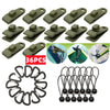 36Pcs Tarp Clip Windproof Awning Clamp Tent Clip Lock Grip Fastener Bungee Cord