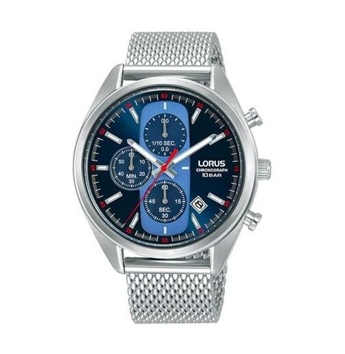 Lorus Men's Stainless Steel Mesh Bracelet Chronograph Watch RM353GX9