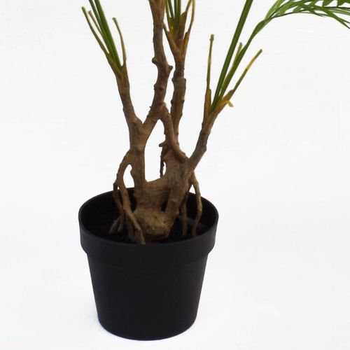 90cm Artificial Areca Palm Plant Twisted Detail Trunk with Silver Metal Plater
