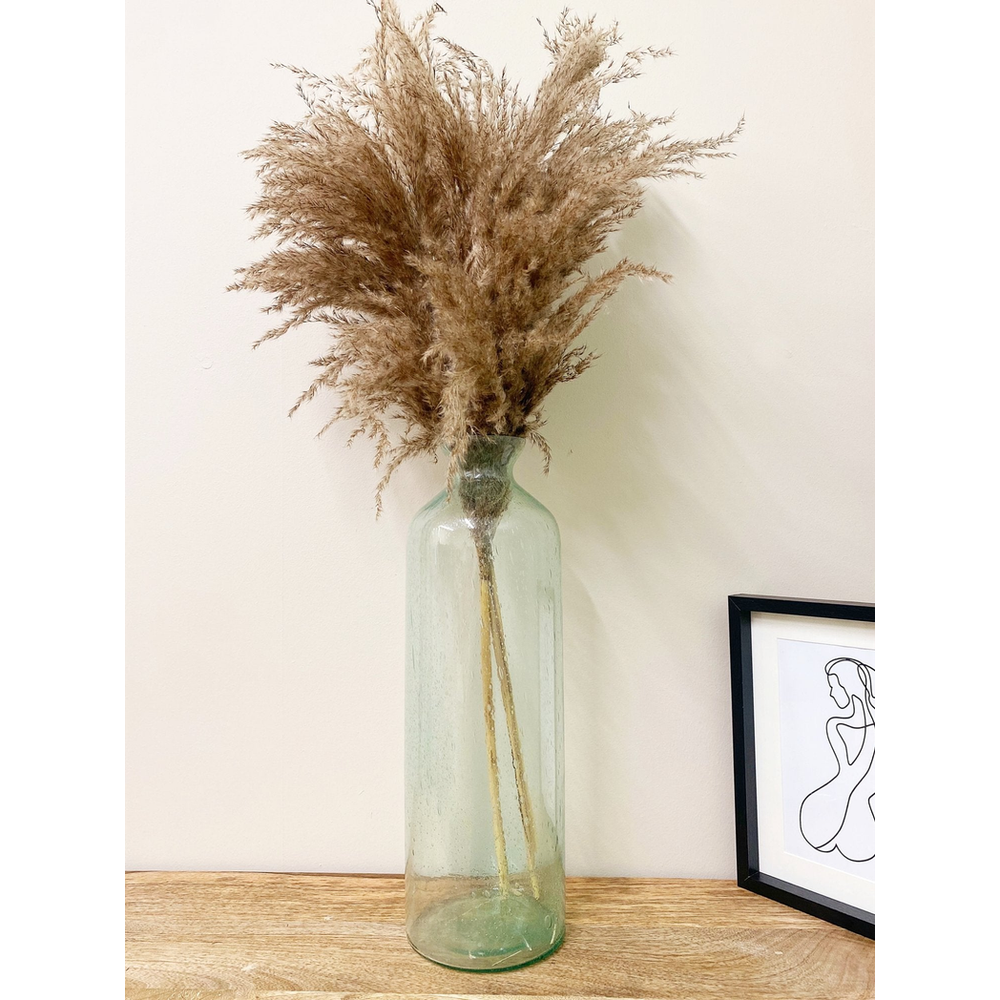 Superior Green Glass Bubble Vase - 20cm Tall - High-Quality Craftsmanship