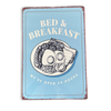 Vintage Metal Sign - Bed And Breakfast - Premium Quality