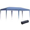Premium Double Roof Pop Up Gazebo, 6x3m, Blue Heavy Duty Canopy Tent, Bag