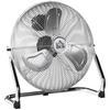 HOMCOM Metal Floor Fan with 3 Speeds & Adjustable Tilt, Silver Tone