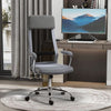 Office Chair Mesh High Back Swivel Task Home Desk Chair w/ Arm, Grey Vinsetto