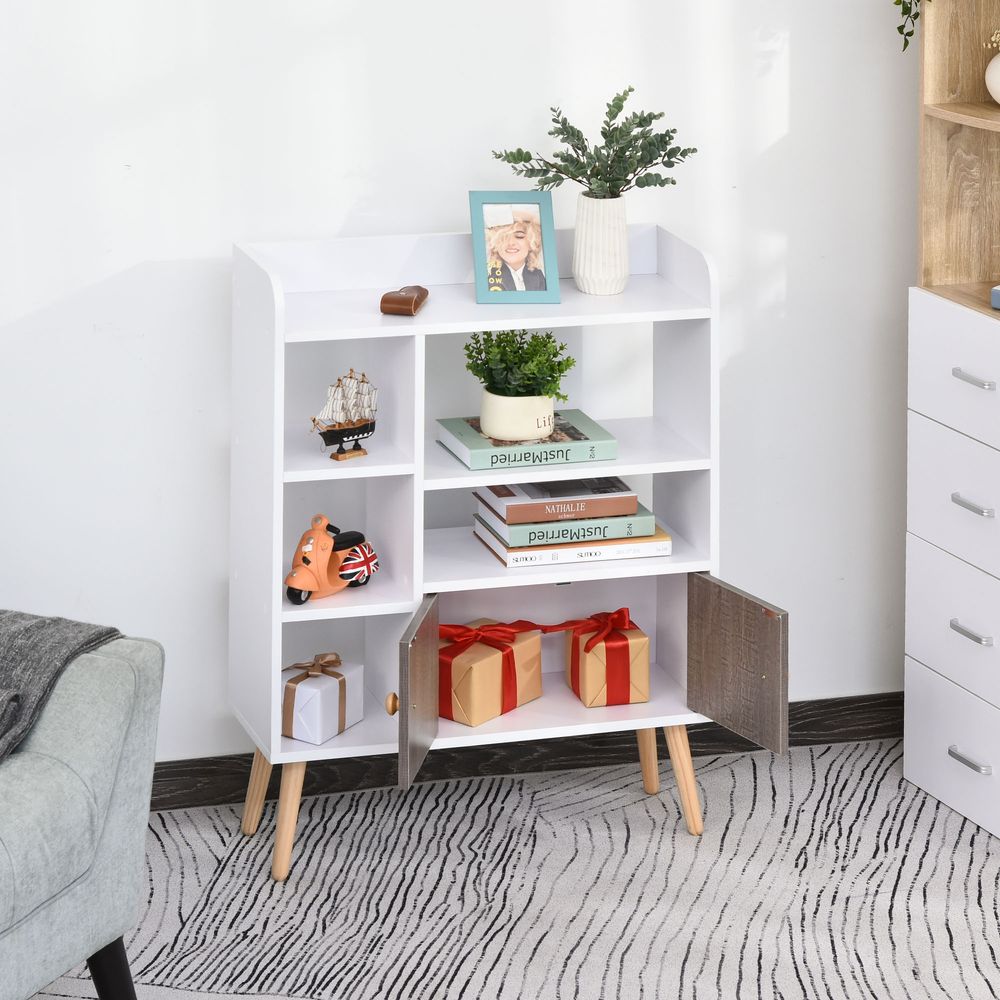HOMCOM Particle Board Shelving - White/Brown