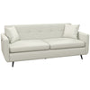 HOMCOM 2 Seater Sofa 165cm Modern Fabric Couch with Wood Legs and Pockets Beige