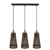 Retro Industrial Vintage Rattan Ceiling Pendant - 3 Head Natural Wicker Basket Style - High-Quality Materials - Dimmable - Free Shipping