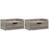 HOMCOM Floating Nightstand Set of 2, Nightstand with Drawer