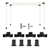 Outsunny Pergola Kit with 3-Way Corner Brackets & Post Base for 92mm Lumber