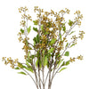 Pack of 6 x 90cm Artificial Yellow Berry Stem