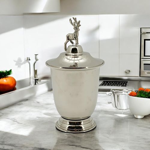 35CM NICKEL PLATED STAG WINE BUCKET