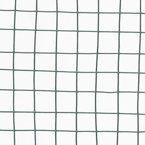 Green PVC Coated Chicken Wire Mesh 6M Fencing Garden Barrier Metal Fence