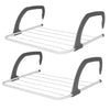 Premium Grey Over Radiator Clothes Airer - Innovative, Lightweight, and Durable - Perfect for Drying Wet Clothes - Free Shipping!