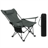 Camping Chair with Carry Bag Fishing Grey Robust Durable Seating and Lying 2 in one