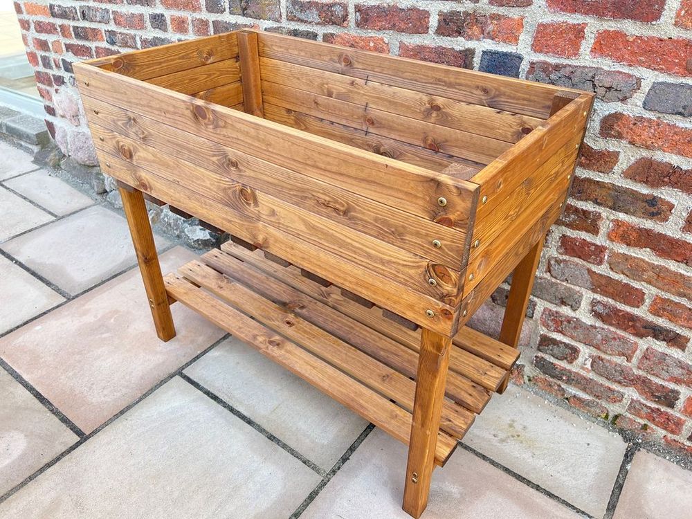 Charles Taylor Peakes Veg Planter - Premium Quality British-made Trough with Drainage | 145L Volume | 10-Year Rot Free Guarantee