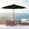 Bamboo Wooden Market Patio Umbrella  3 x 2.5 m