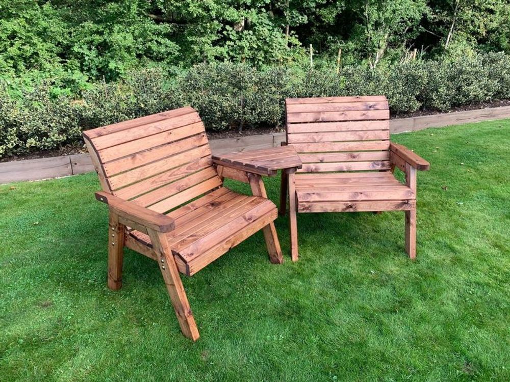 Premium British-Made Grand Twin Set w/ Footstools - High Quality & Sustainable Wood