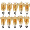 10 Pack E27 LED Edison Dimmable Vintage Amber Glass Warm white 2700K Light Bulb
