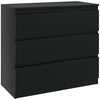 HOMCOM Chest of Drawers, 3 Drawer Storage Cabinet Unit for Bedroom, Black
