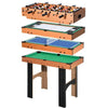 HOMCOM 4-In-1 Multi Games Table with Tennis Billiard Foosball Hockey 2 Types