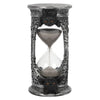 Premium Black Cat Hourglass Timer - Gothic Design, 17cm Height, Grey Sand, 60 Second Run - Durable Resin Casing