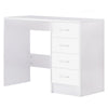 Premium High Gloss 4-Drawer Vanity Desk - White. Perfect for Home Office & Study. Spacious Storage & Stylish Design!