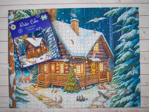 Winter Cabin 1000 Piece Jigsaw Puzzle