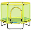 ZONEKIZ 4.6FT Trampoline with Enclosure Net - Bungee Gym for Kids - Yellow