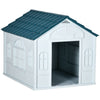 PawHut Weather-Resistant Dog House - Blue: for Large Dogs, Puppy Shelter - Rain & UV Shielding".