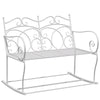 Premium 2-Seater Rocking Chair: Metal Outdoor Bench - Weather Resistant, Antique Design - Enhance Your Outdoor Space Now!