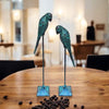 86/73CM SET 2 CAST IRON PARROTS