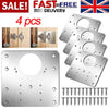 4 Kitchen Cupboard Door Hinge Repair Kit Plate and Fixing Screws Cabinet