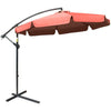 2.7m Banana Parasol Cantilever Crank Handle Wine Red