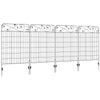 Premium 4PCs Garden Fencing Panels - Elegant Flower Bed Border Edging - Animal Barrier - High Quality