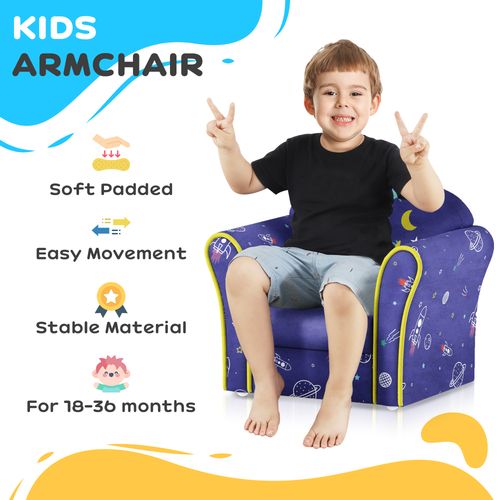 AIYAPLAY Kids Sofa Chair with Planet Dinosaur Design for Bedroom, Playroom