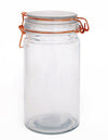 Stylish Glass Storage Jar w/ Copper Clip 20cm: Perfect for Pantry & Kitchen Storage!