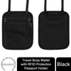 Travel Body Wallet with RFID Protection Passport Holder, Black