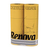 Renova [6 Rolls Yellow] 3 Ply Soft Colour Toilet Loo Bathroom Tissue Paper Rolls