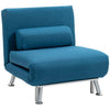 HOMCOM Single Folding 5 Position Convertible Sleeper Chair Sofa Bed